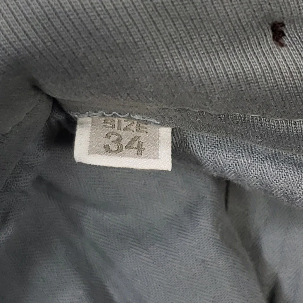 Eleventy Chino Pants Mens 34R Gray Pleated Cotton Blend Trousers Made in Italy
